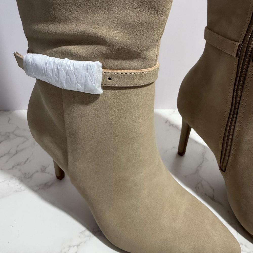 BCBG Generation Women's Abbin Beige Suede Dress Boot -- 6.5 - Picture 4 of 12